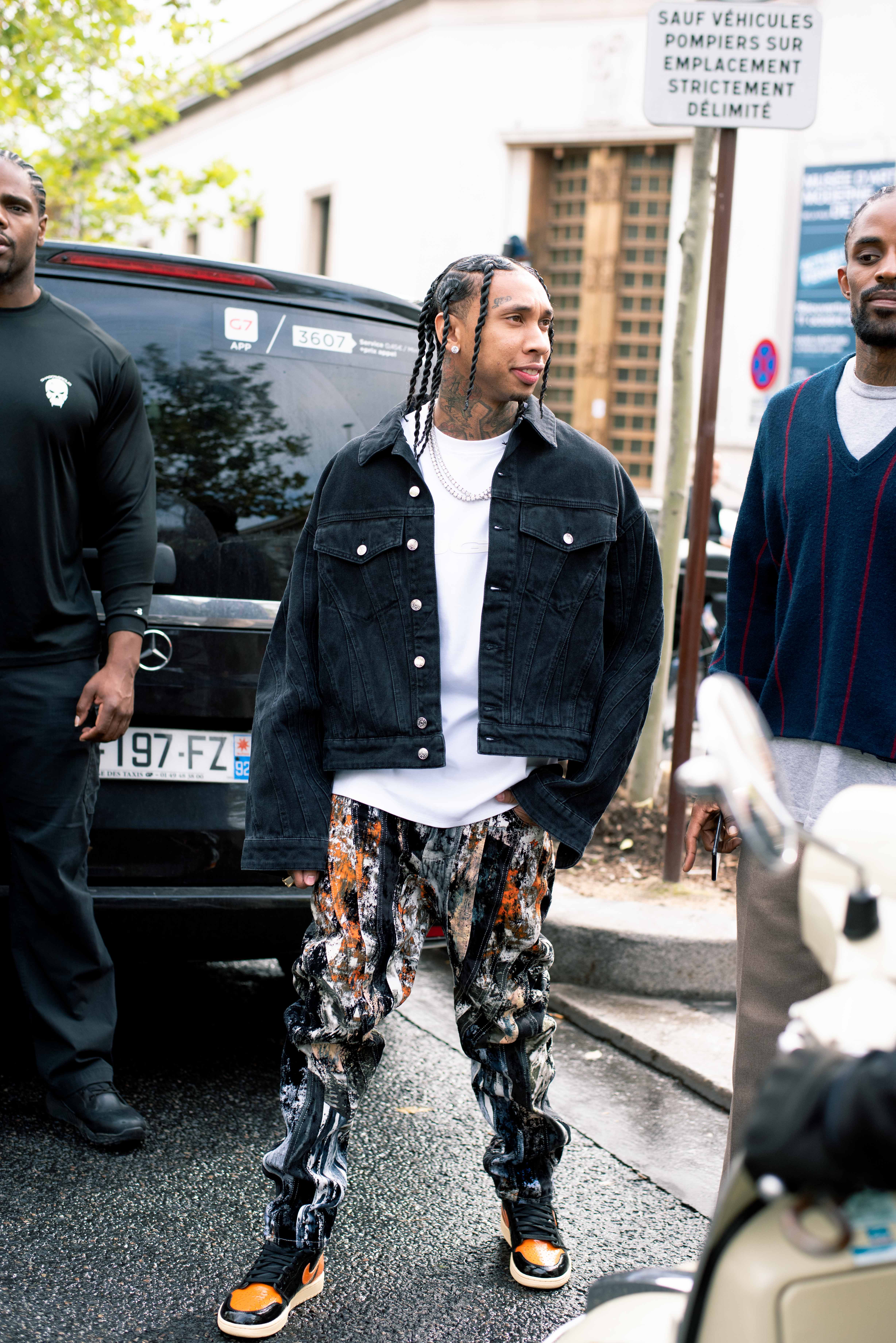 Tyga at Mugler Fashion Show