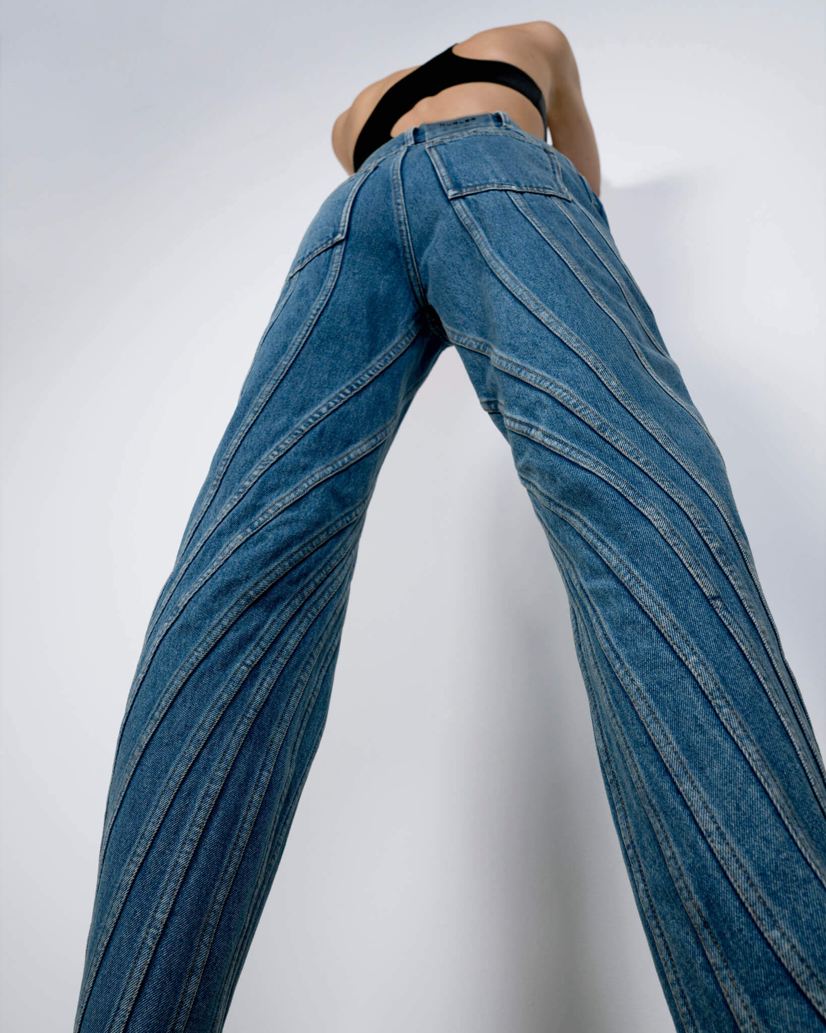 spiral silhouette jeans for Mugler